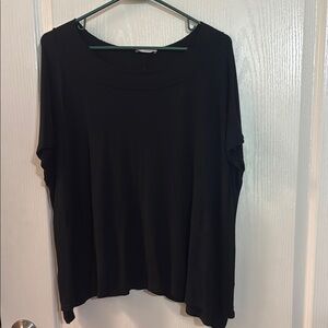 Pink Lily Black Relaxed Dolman Sleeve Tee